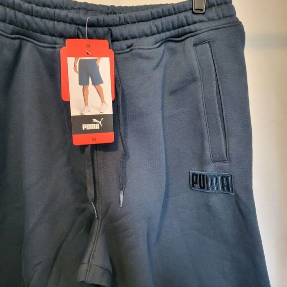 PUMA Men’s Embossed Fleece Short Inseam 10" Blue |Medium - Picture 3 of 4